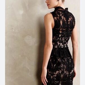Yoana Baraschi Overture Black Lace Sleeveless Dress Size 0P Anthropologie